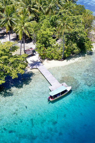 Remote island jetty in the Solomon Islands