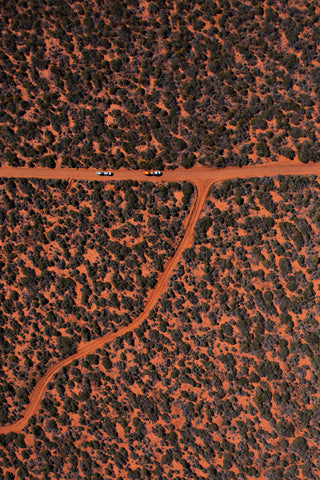 Red tracks within Francois Peron National Park