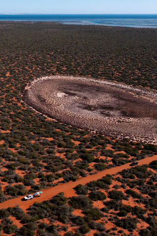 A crater known as one of the 'Footsteps of our Creators" in Francois Peron National Park