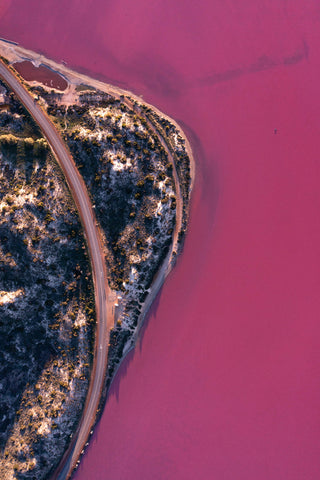 Hutt Lagoon viewpoint from above