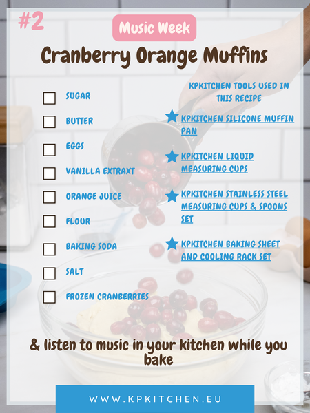 Cranberry Orange Muffins Shopping List