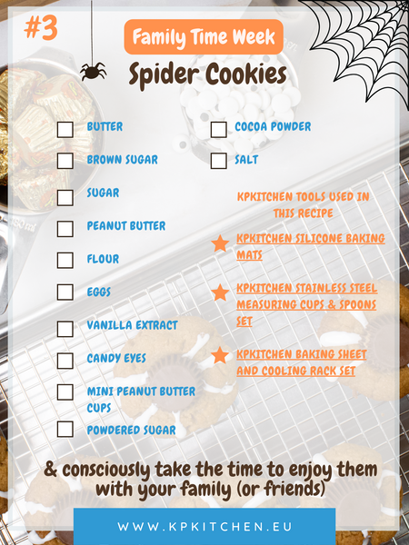 Spider Cookies Ingredient Shopping List