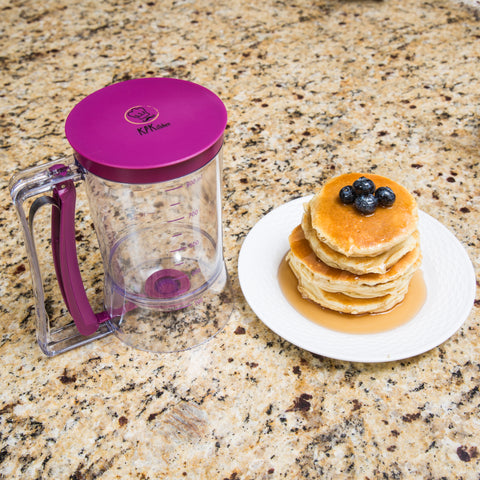 KPKitchen Pancake Batter Dispenser - Kitchen Must Have Tool for Perfect  Pancakes, Cupcake, Waffle, Muffin Mix, Cake & Crepe - Easy Pour Baking