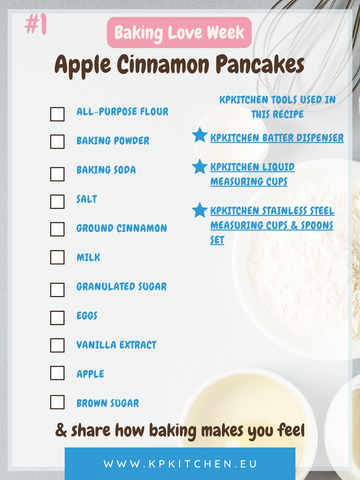 Apple Cinnamon Pancakes Shopping List