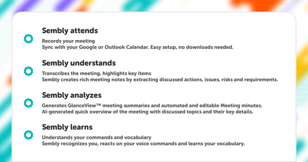 Sembly AI SmartMeeting transcription solution