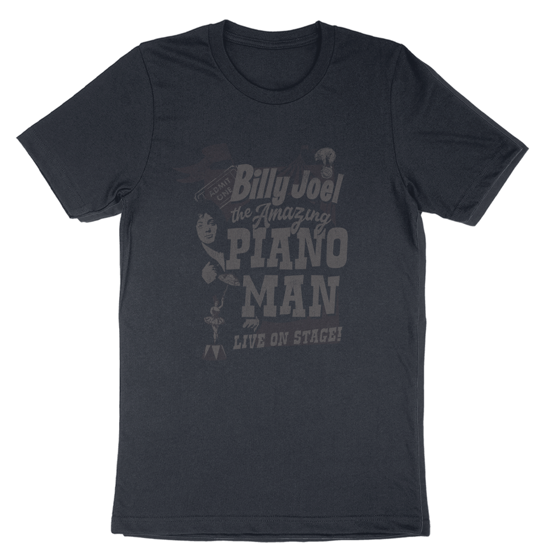 Billy Joel "Amazing Piano Man" T-Shirt - Billy Joel Online Store product image