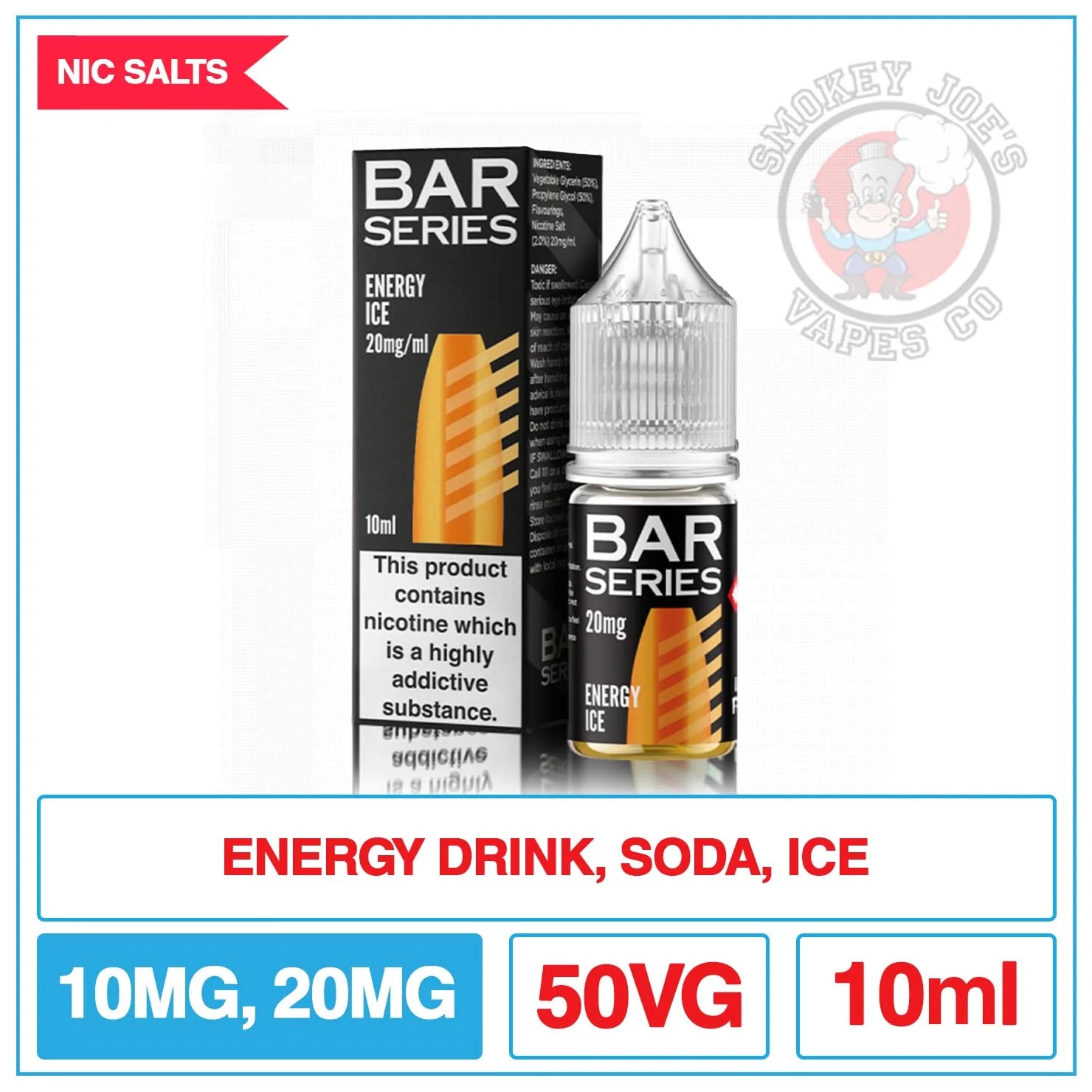 Bar Series Salt Energy Ice | Smokey Joes Vapes Co