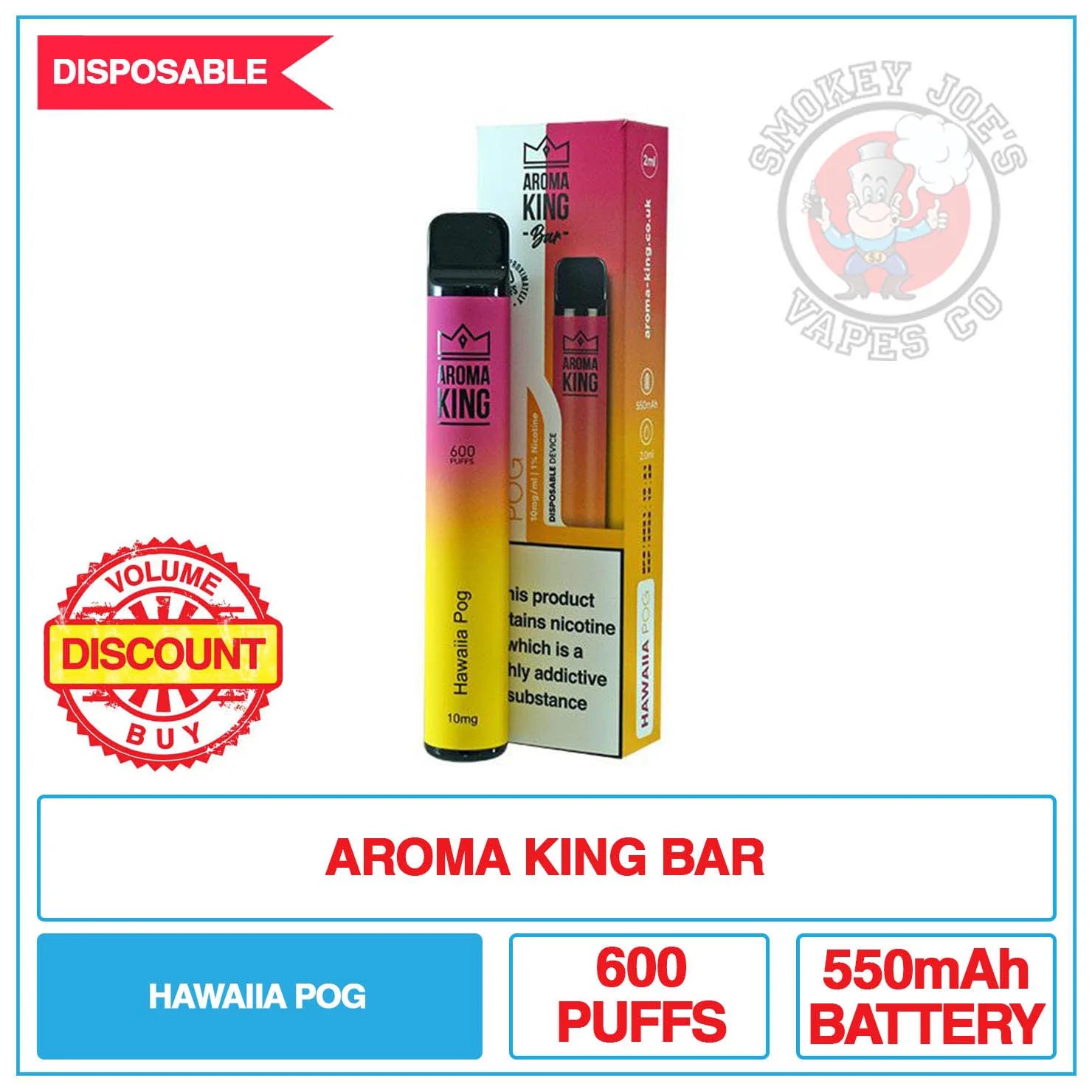 Aroma King Bar Hawaiia Pog | Smokey Joes Vapes Co