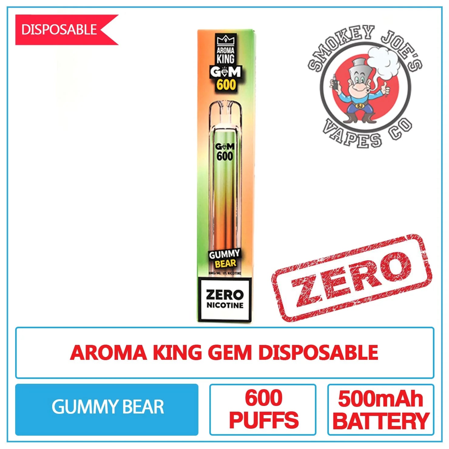Aroma King Gem Disposable Gummy Bear | Smokey Joes Vapes Co
