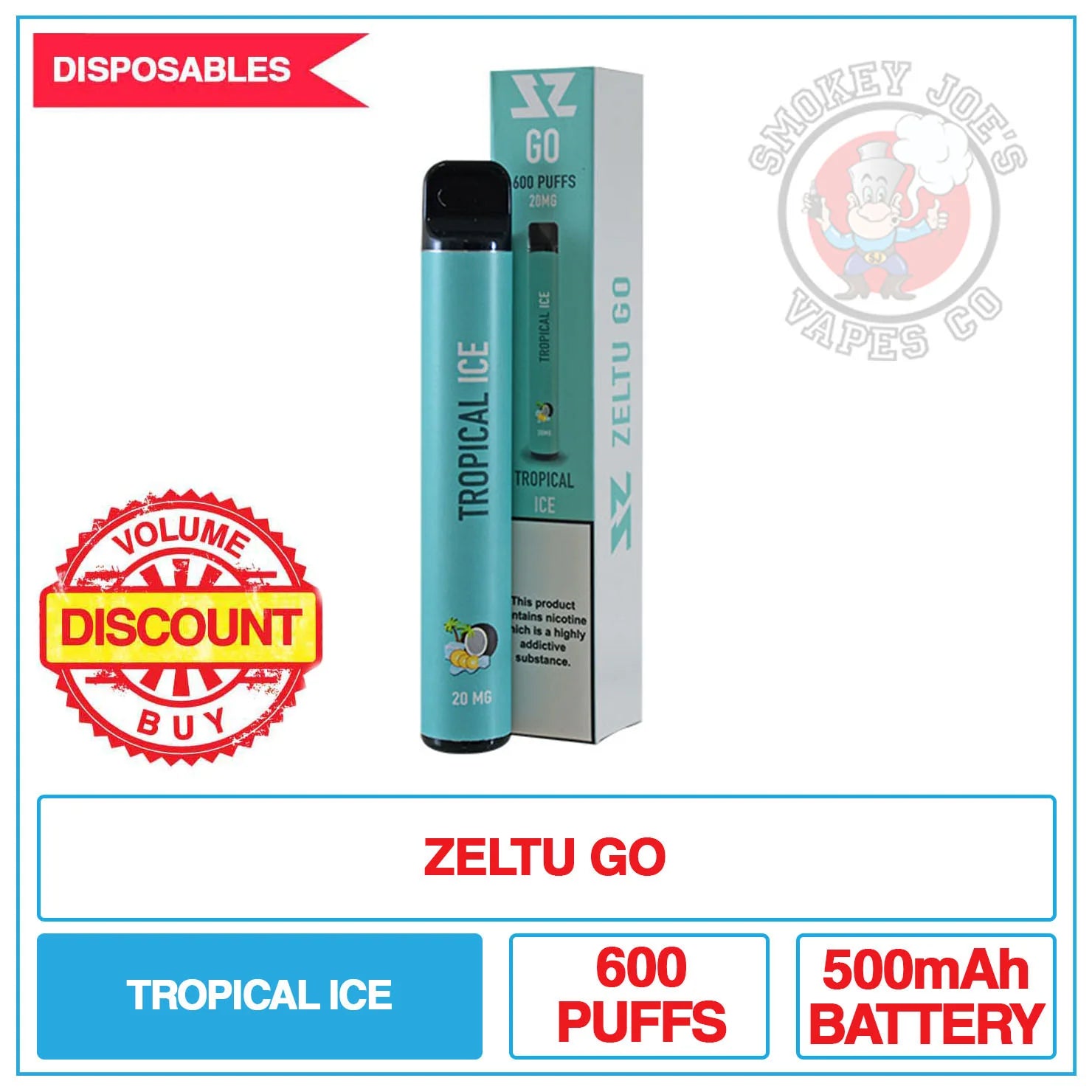 Zeltu Go Tropical Ice | Smokey Joes Vapes Co