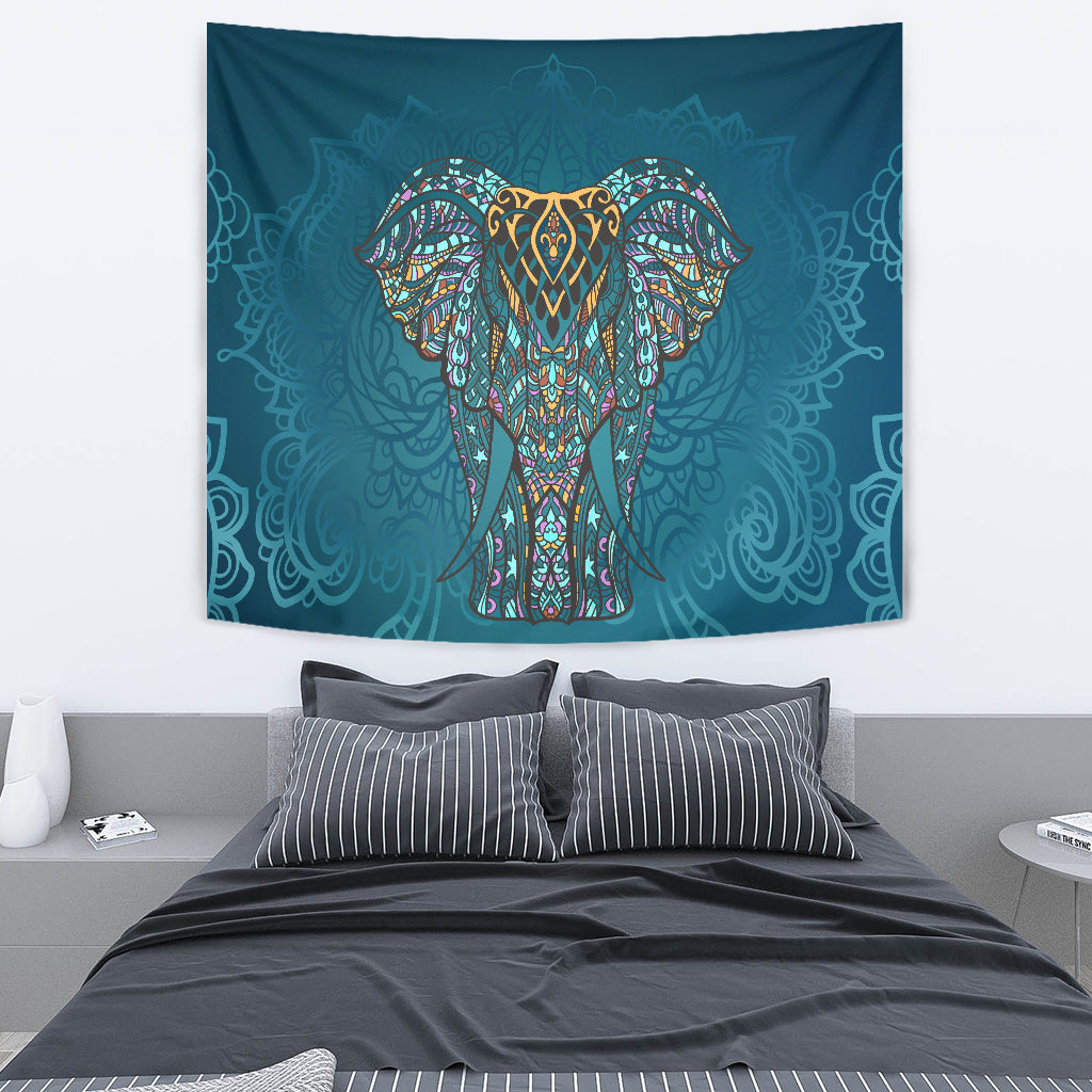 Indischer Elefant Mandala Wandtuch Meinbuddha