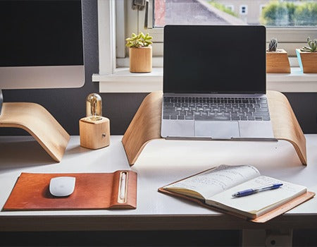 Organized desk to boost productivity at work