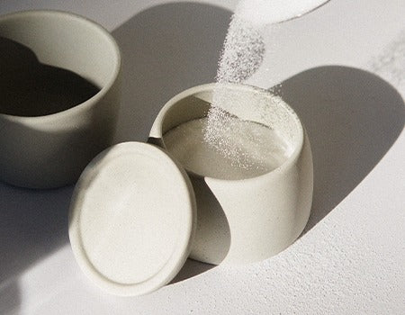Sugar stored in a Ceramic jar