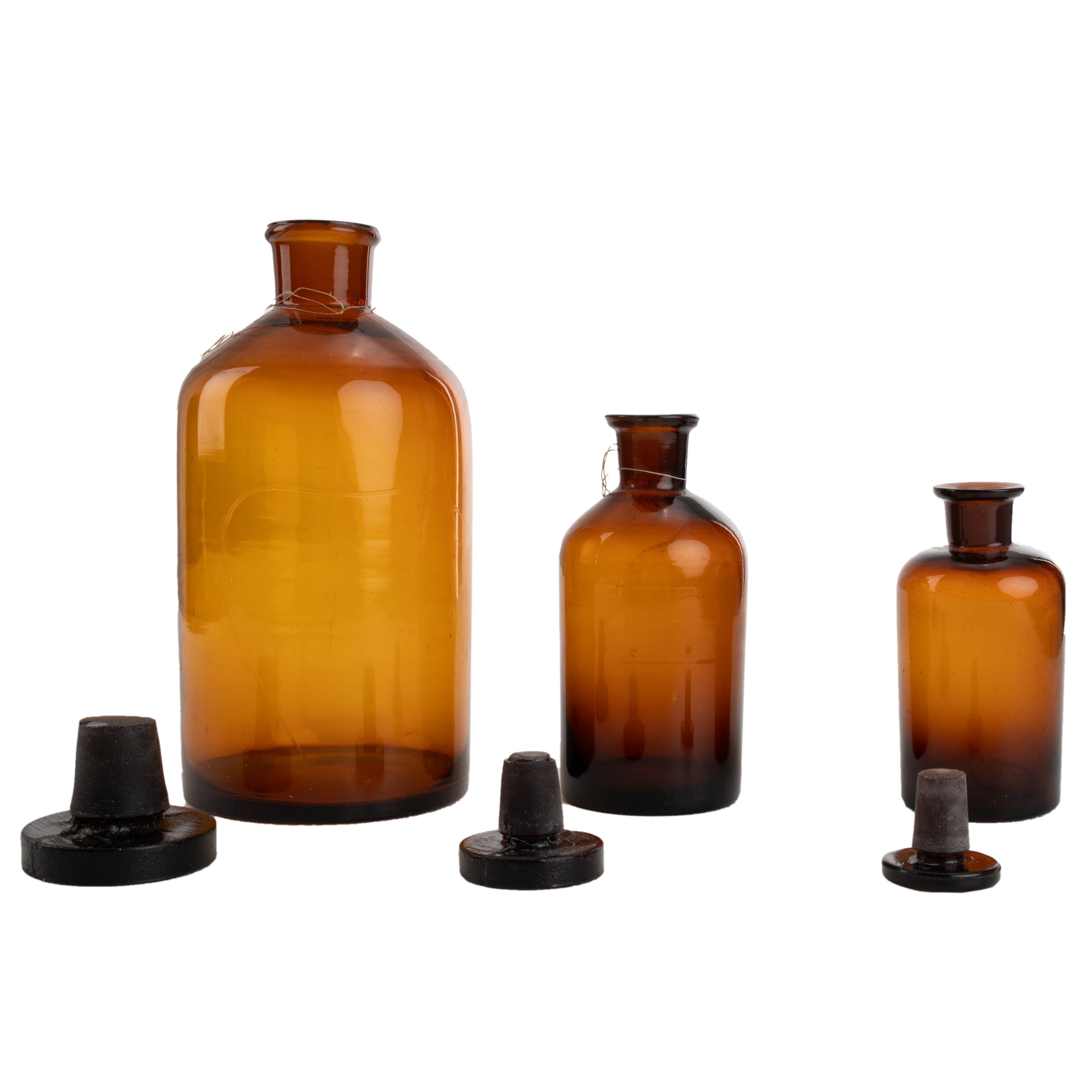 Czech Glass Round Bottle Set 3pc [5 sets/unit] - Swiss Link Wholesale product image