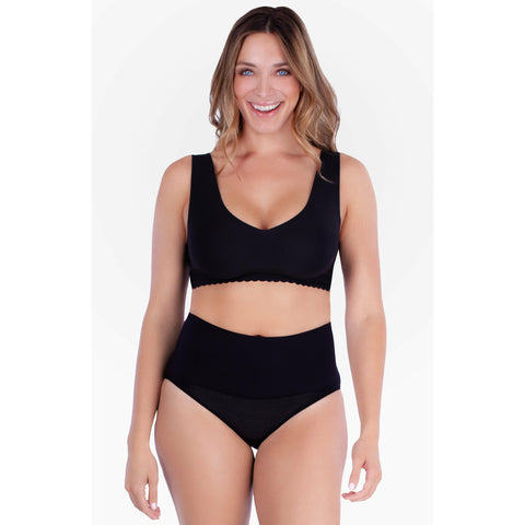 Boob Design Seamless Nursing Bra with Pads - Black