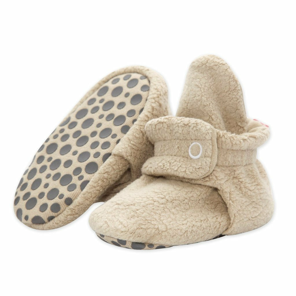 fleece velcro baby booties