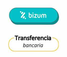 Nuevos métodos de pago Bizum y Transferencia Bancaria