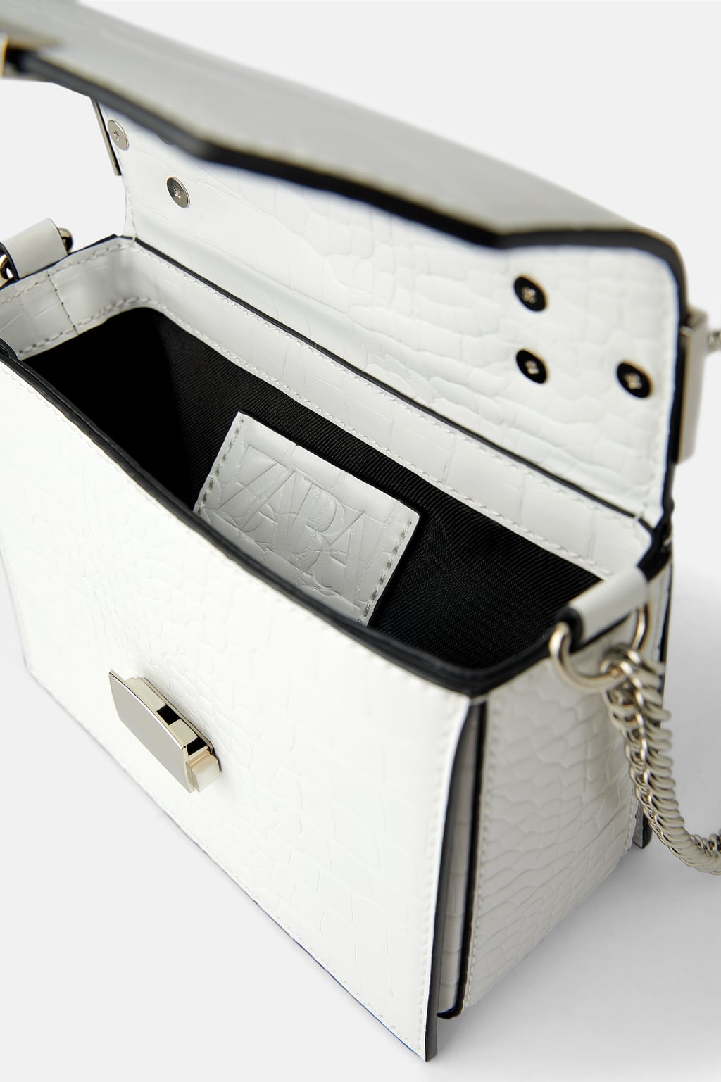 mock croc messenger bag zara