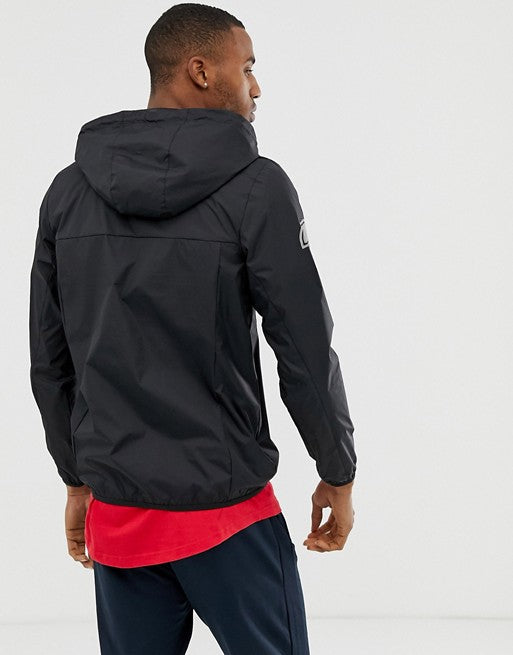 ellesse overhead jacket with reflective logo in black