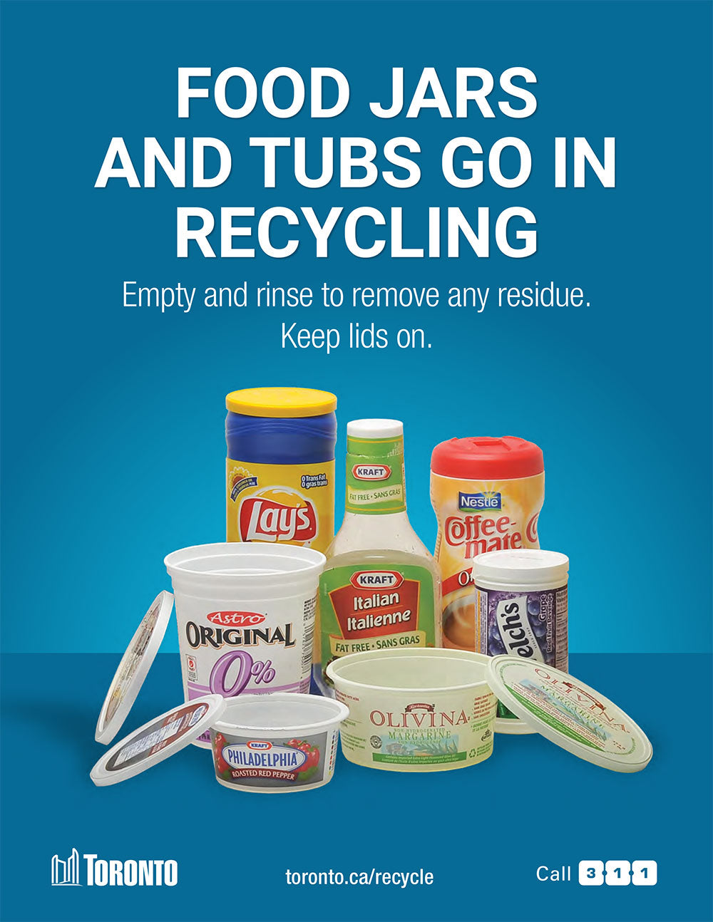 food jars & tubs go in recycling