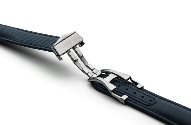 artem loop less blue sailcloth deployant watch strap 8