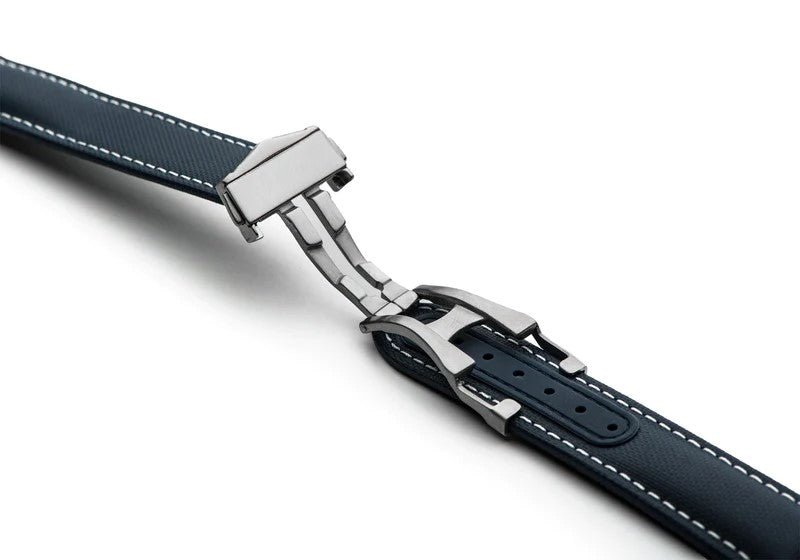 artem loop less blue white sailcloth deployant watch strap 8