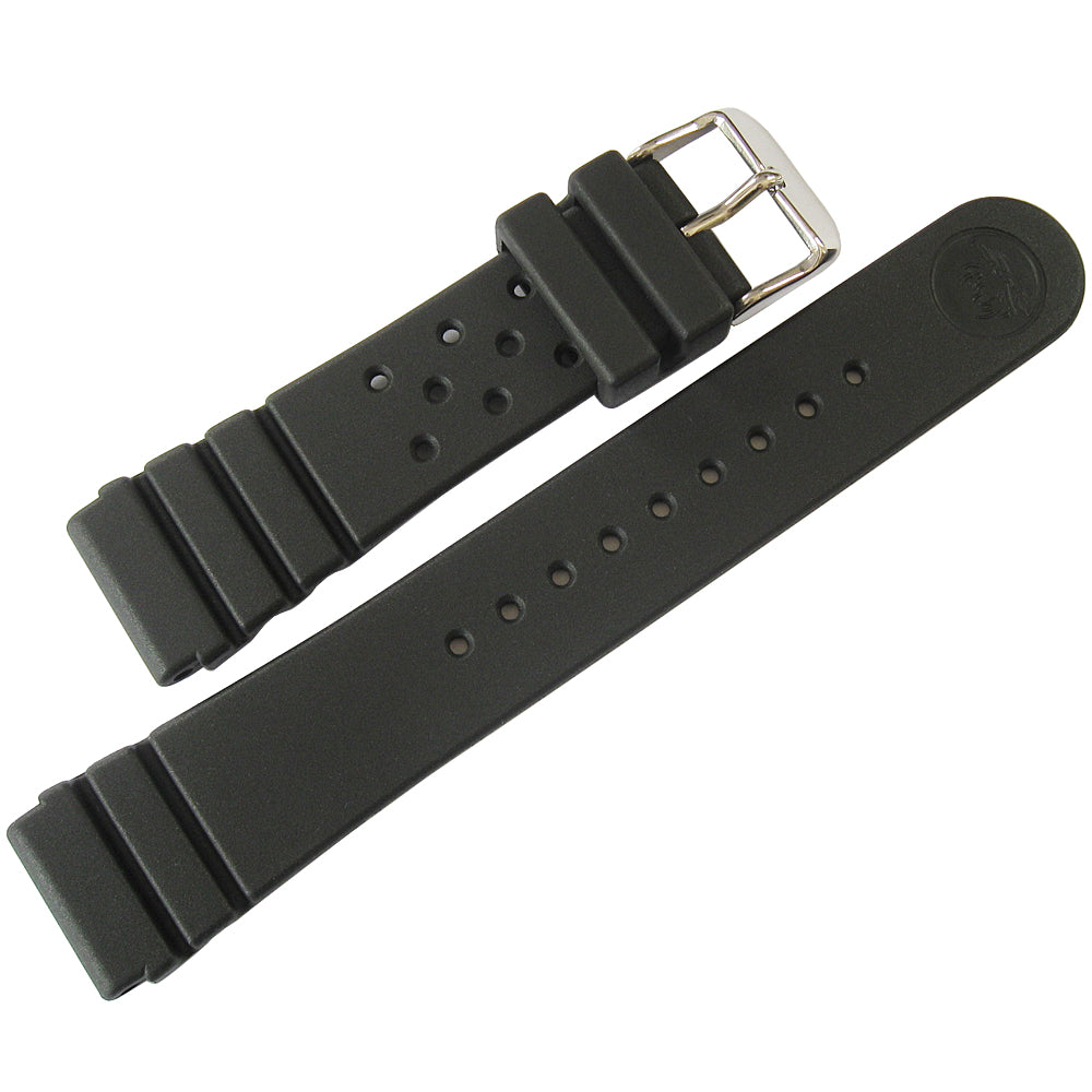 Bonetto Cinturini Black Rubber 284—Holben's Fine Watch Bands