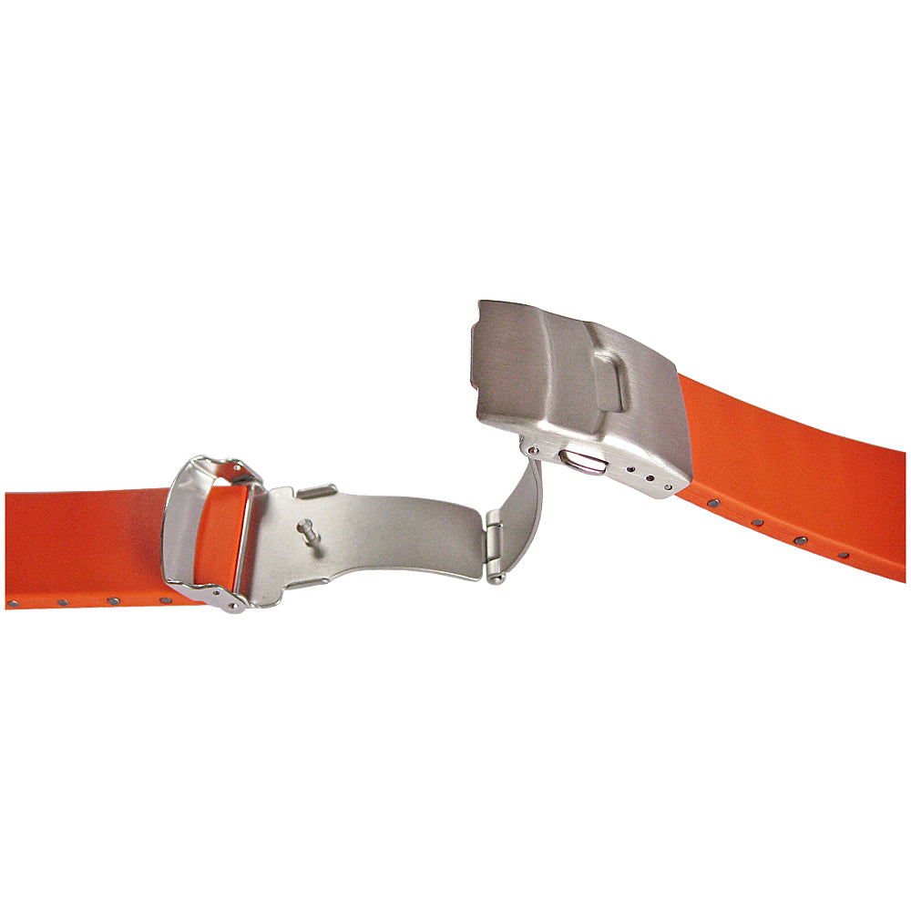 Bonetto Cinturini 300L Orange Rubber Watch Band Strap | Holben's