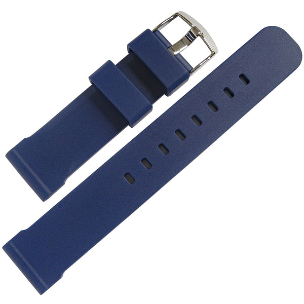 Bonetto Cinturini 270 Blue Rubber Watch Strap | Holben's