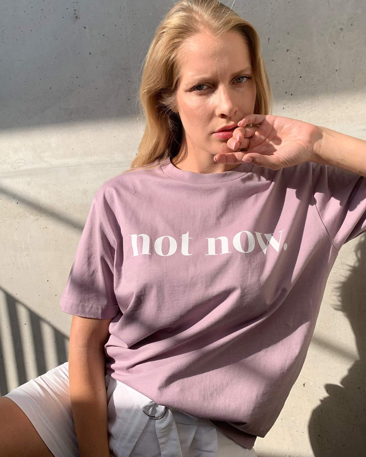 Not Now T-Shirt Pastel Lilac (Second Chance)