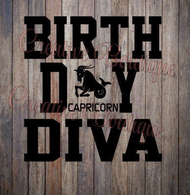 Download Birthday Diva Zodiac sign signs all included SVG aquarius ...