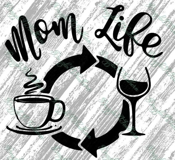 Download Mom Life Coffee Wine Day Daily Iron On Wife Mother Mama Svg Cutting Cu Creative Boutique Svg Designs