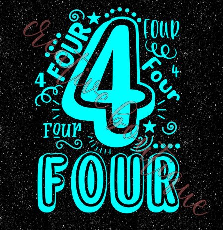 Birthday Four Fourth 4 Years Old Creative Boutique Svg Designs