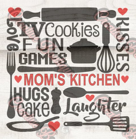 Download Moms Kitchen Mom Mom S Svg Cutting Board File Iron On Christmas Mother Creative Boutique Svg Designs