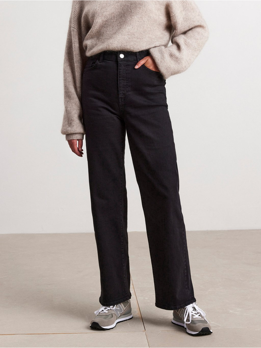 HANNA Wide high waist jeans med cropped leg – Lindex Danmark