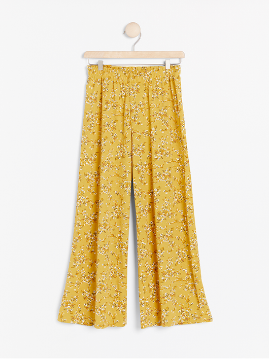 Wide gule med mønster – Lindex Danmark