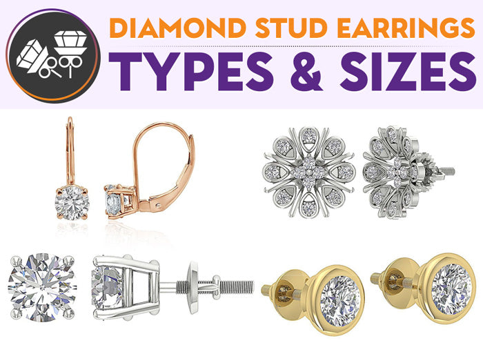 Diamond Stud Earrings Sizes & Types