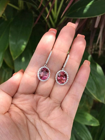 Pink Tourmaline Earrings