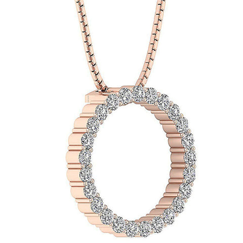 Double Diamond Circle Necklace | MICHAEL M