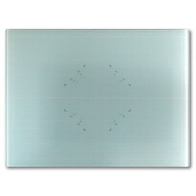 CraftEmotions Glass Craft Mat (60,3 x 36,2cm) magnetisch Tempered glass  grid 40x32cm