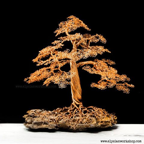 Extra Large Copper Wire Cascade Tree Sculpture on Ohko Dragon Stone –  Elysian Workshop