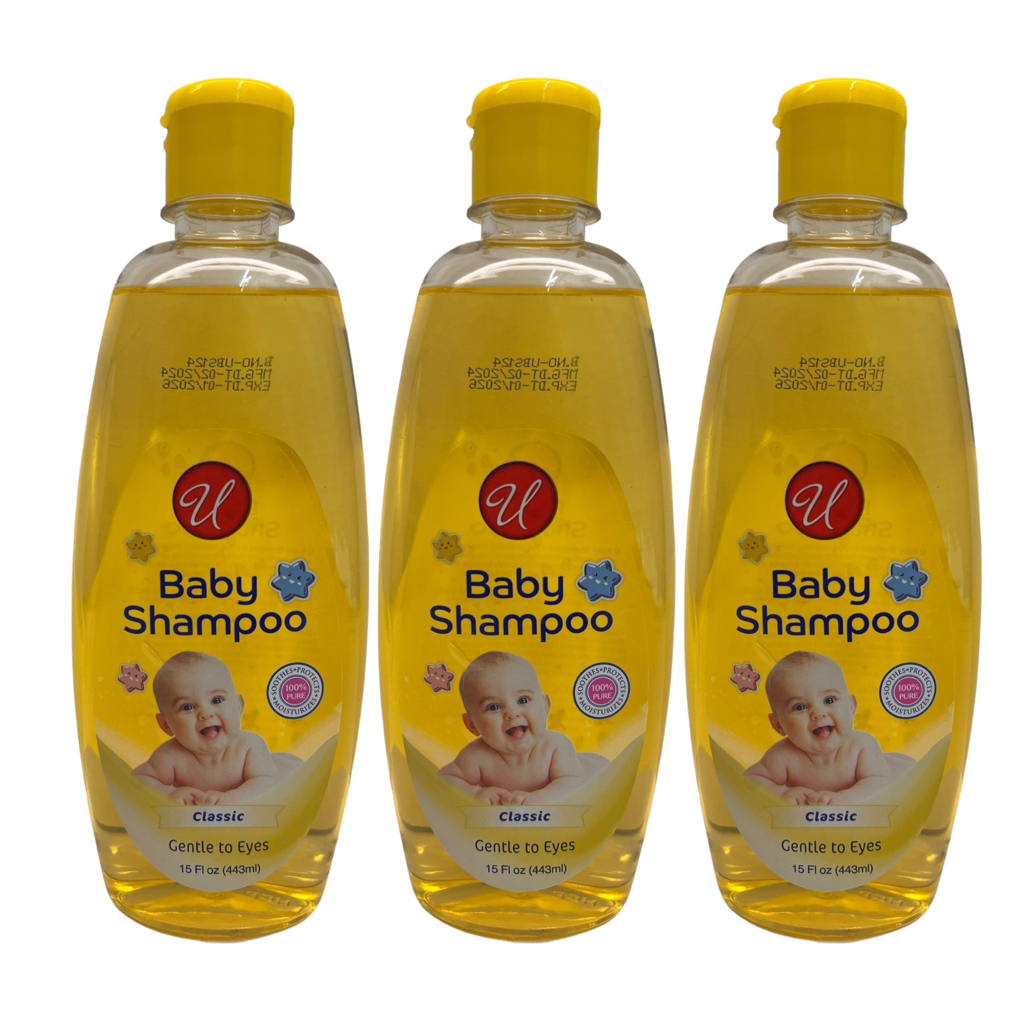 Baby Shampoo - Classic Formula - Gentle To Eyes, 15oz. (443ml) (Pack of 3)