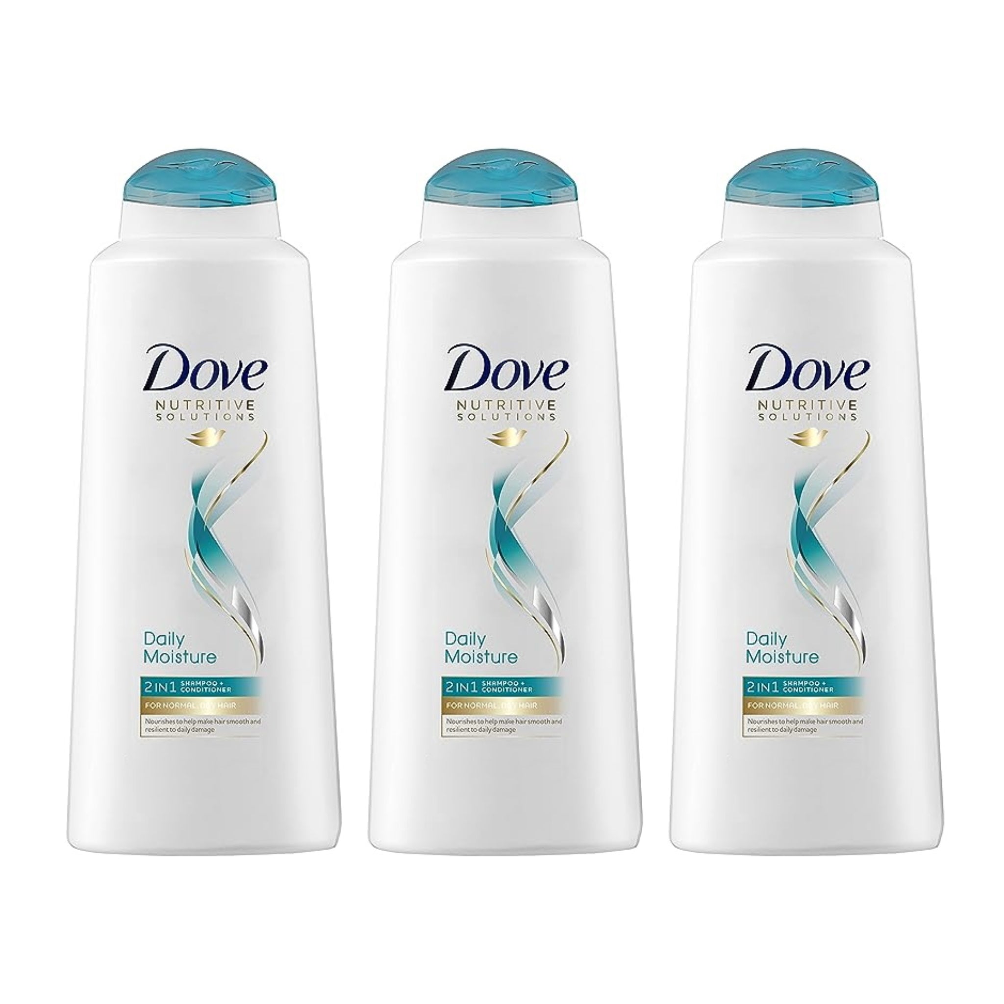 Dove Daily Moisture 2 in 1 Shampoo + Conditioner, 250 ml (Pack of 3)