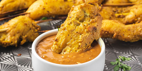 Chicken Satay with Peanut Butter Sauce