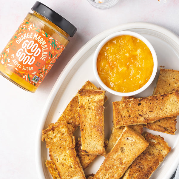 keto french toast sticks with good good marmalade