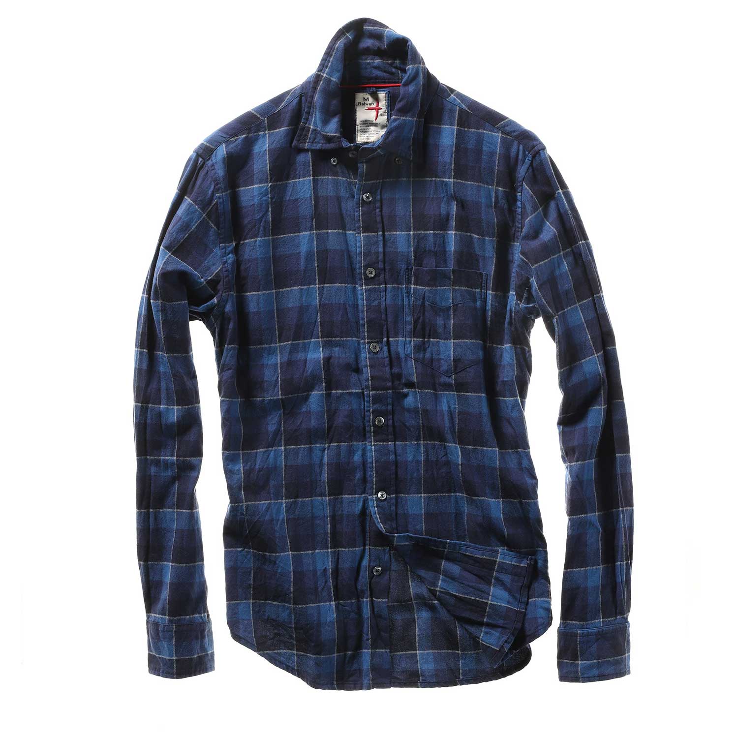 Relwen Lightweight Brushed Twill Plaid Shirt