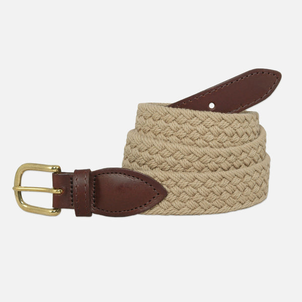 YRI Men's Braided Cotton Belt - Tan – Murray's Toggery Shop