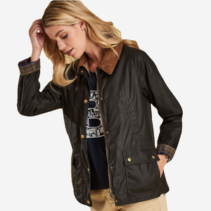 barbour acorn wax jacket navy