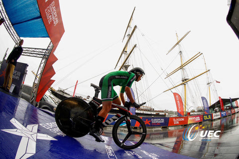 Scribe Cycling Ambassador Eileen Burns takes off from the starting line