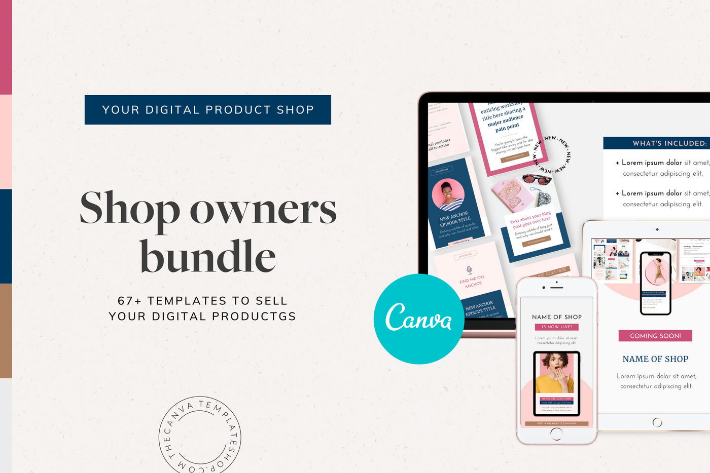 The Shop Owners Canva Template Bundle (for Etsy, Creative Market and M